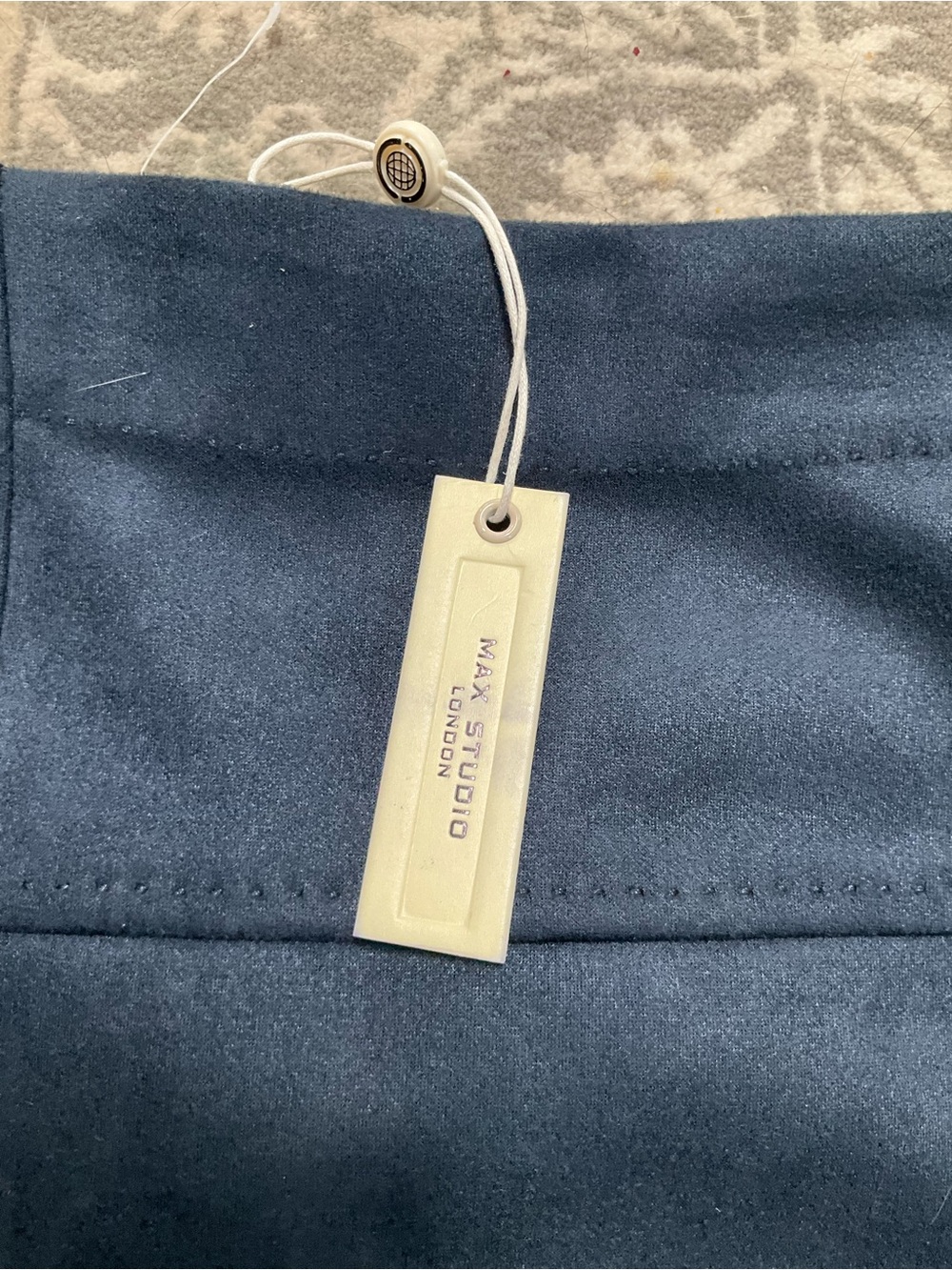 Max Studio London Suede Dark Navy Mini Skirt Small - Picture 3 of 5